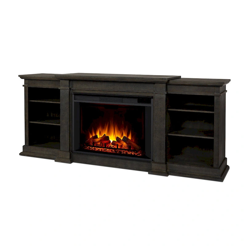 Eliot 81 Grand Antique Grey TV Stand Electric Fireplace by Real Flame