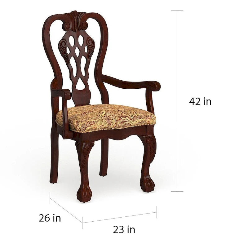 Furniture of America Carpia Formal Cherry Dining Chair (Set of 2)