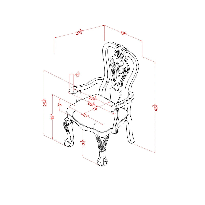 Furniture of America Carpia Formal Cherry Dining Chair (Set of 2)