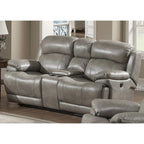 Estella Grey Contemporary Power Sofa and Loveseat with Storage Console (2-piece Set)