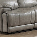 Estella Grey Contemporary Power Sofa and Loveseat with Storage Console (2-piece Set)