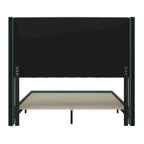 Upholstered Platform Bed with Wingback Headboard