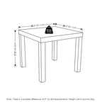 Furinno Classic Homey Square Side Table, Black