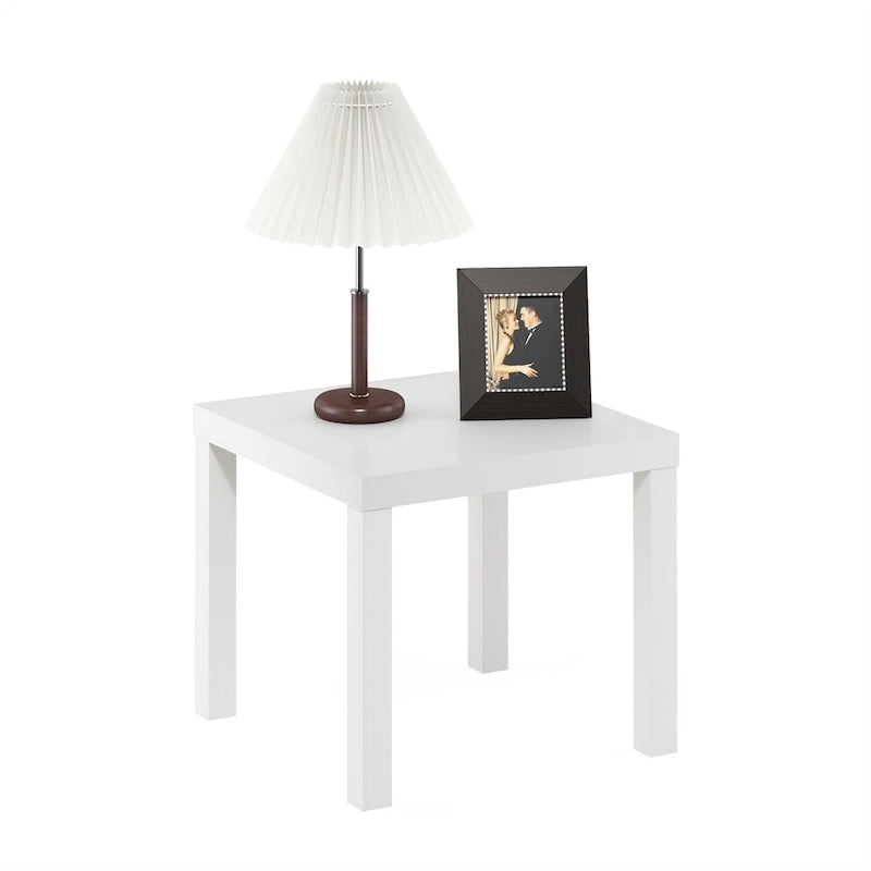 Furinno Classic Homey Square Side Table, Black