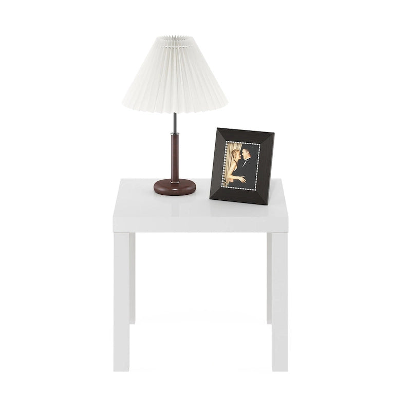 Furinno Classic Homey Square Side Table, Black