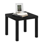 Furinno Classic Homey Square Side Table, Black