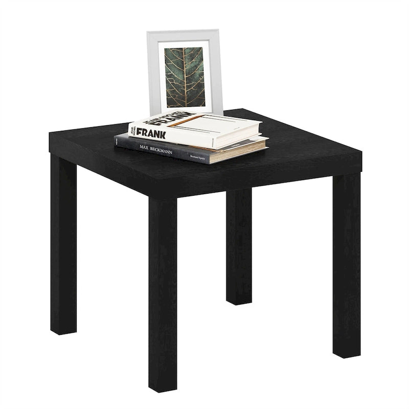 Furinno Classic Homey Square Side Table, Black