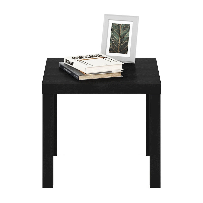 Furinno Classic Homey Square Side Table, Black