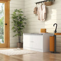 Shoe Storage Bench Storage Entryway Bench Door Cabinet Cushioned