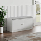 Shoe Storage Bench Storage Entryway Bench Door Cabinet Cushioned
