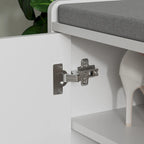 Shoe Storage Bench Storage Entryway Bench Door Cabinet Cushioned