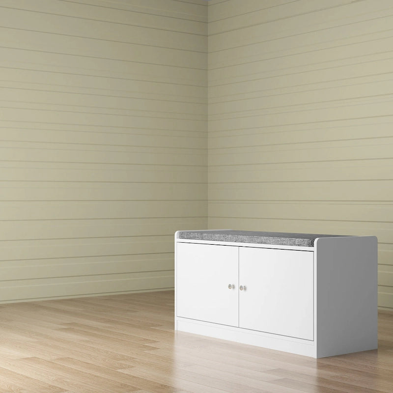 Shoe Storage Bench Storage Entryway Bench Door Cabinet Cushioned