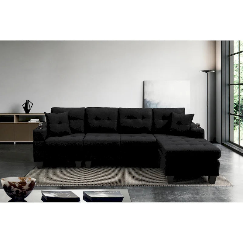 Modern Sectional Sofa with Reversible Chaise