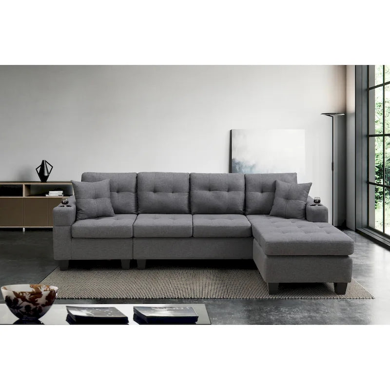 Modern Sectional Sofa with Reversible Chaise