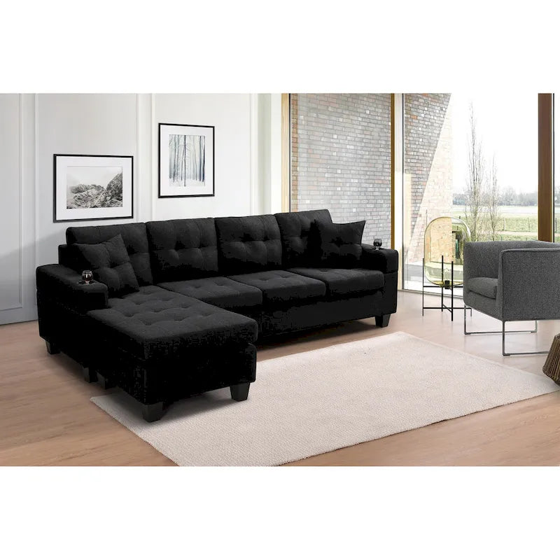 Modern Sectional Sofa with Reversible Chaise