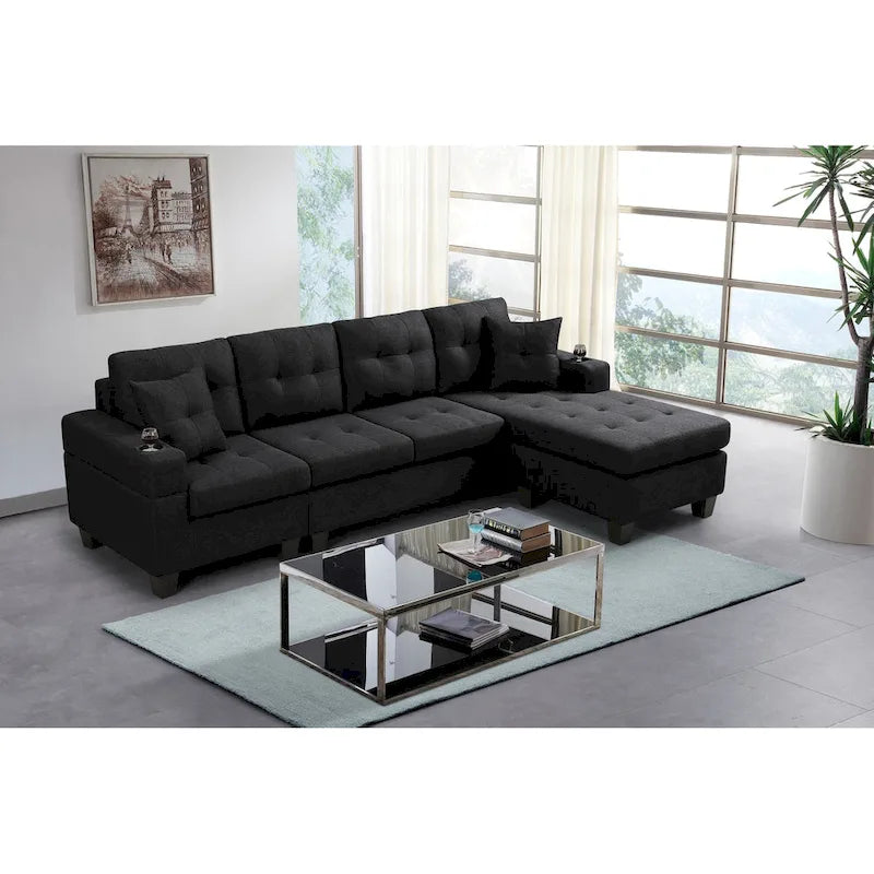 Modern Sectional Sofa with Reversible Chaise
