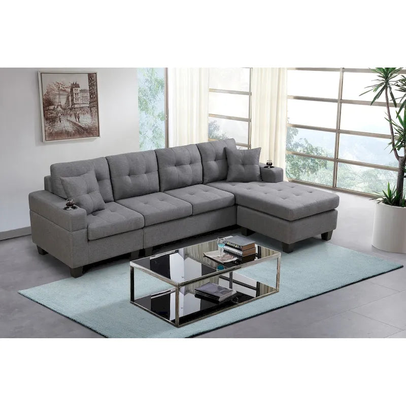 Modern Sectional Sofa with Reversible Chaise