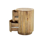 Carolina Living Kingston 2-Drawer 18 Round Nightstand