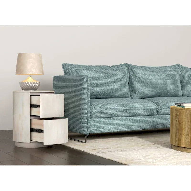 Carolina Living Kingston 2-Drawer 18 Round Nightstand