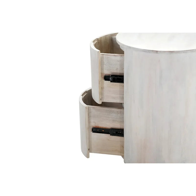 Carolina Living Kingston 2-Drawer 18 Round Nightstand