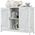 Credenza Buffet Cabinet Wooden Coffee Bar Cabinet - 11.8D x 39.4W x 30.7H