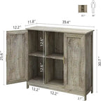 Credenza Buffet Cabinet Wooden Coffee Bar Cabinet - 11.8D x 39.4W x 30.7H