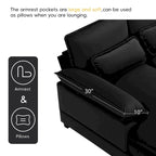 [VIDEO provided][New]109.8*55.9 Modern U-shaped Sectional Sofa with Waist Pillows,6-seat Upholstered Symmetrical Sofa Furniture