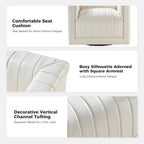 Esteban Modern Leather Upholstered Swivel Barrel Chair Set of 2 by HULALA HOME