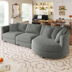 Merax Indoor Cushioned Combination Sofas with Curved Seat
