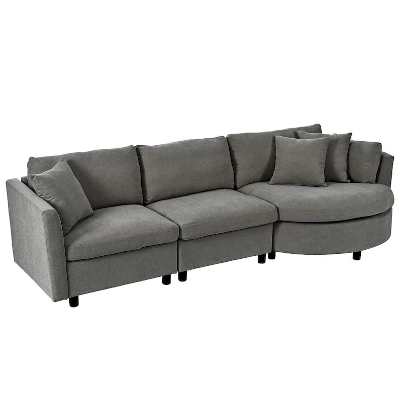 Merax Indoor Cushioned Combination Sofas with Curved Seat