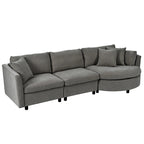 Merax Indoor Cushioned Combination Sofas with Curved Seat