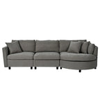 Merax Indoor Cushioned Combination Sofas with Curved Seat