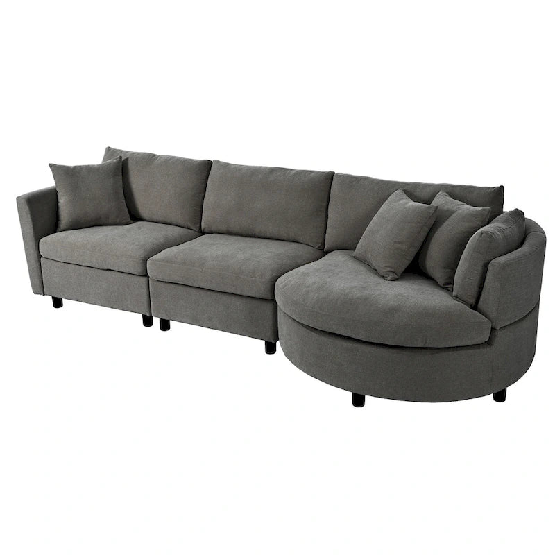 Merax Indoor Cushioned Combination Sofas with Curved Seat