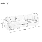 Merax Indoor Cushioned Combination Sofas with Curved Seat