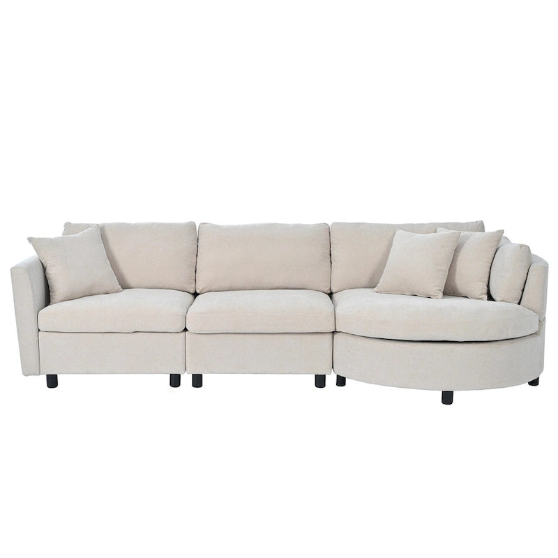 Merax Indoor Cushioned Combination Sofas with Curved Seat