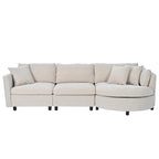 Merax Indoor Cushioned Combination Sofas with Curved Seat