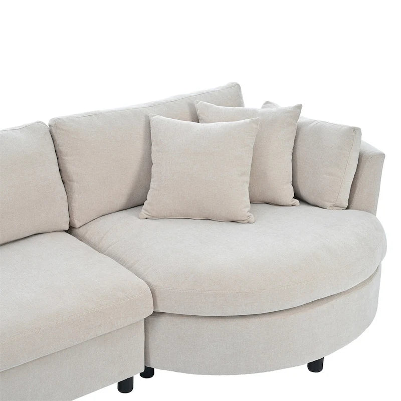 Merax Indoor Cushioned Combination Sofas with Curved Seat
