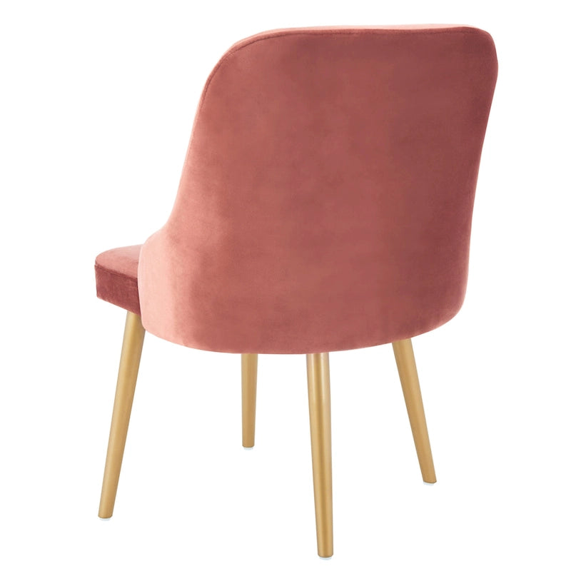 SAFAVIEH Nobie 18.3 Upholstered Dining Chair - Grey / Gold (Set of 2) - 21 x 22 x 31 - 21Wx22Dx31H