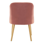 SAFAVIEH Nobie 18.3 Upholstered Dining Chair - Grey / Gold (Set of 2) - 21 x 22 x 31 - 21Wx22Dx31H