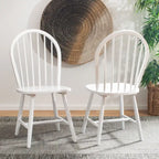 SAFAVIEH Delcie Spindle Oval Back Dining Chair (Set of 2) - 17.9 x 19.7 x 37 - 18Wx20Dx37H