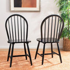 SAFAVIEH Delcie Spindle Oval Back Dining Chair (Set of 2) - 17.9 x 19.7 x 37 - 18Wx20Dx37H