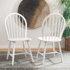 SAFAVIEH Delcie Spindle Oval Back Dining Chair (Set of 2) - 17.9 x 19.7 x 37 - 18Wx20Dx37H