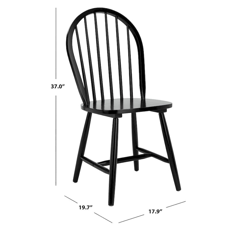 SAFAVIEH Delcie Spindle Oval Back Dining Chair (Set of 2) - 17.9 x 19.7 x 37 - 18Wx20Dx37H
