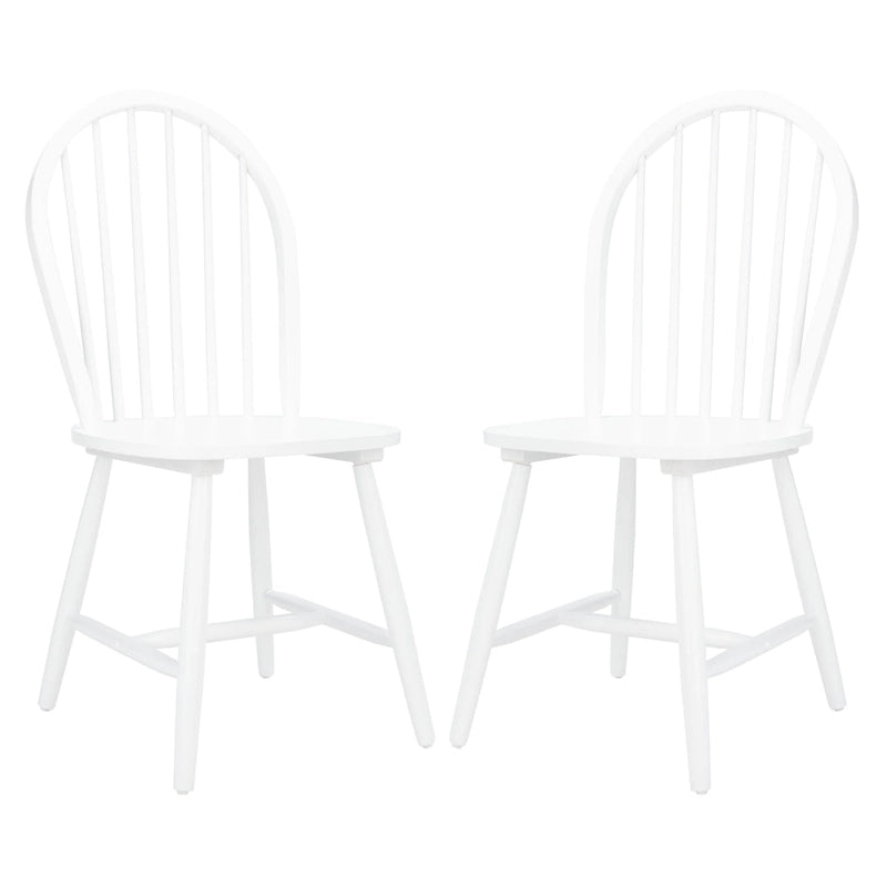 SAFAVIEH Delcie Spindle Oval Back Dining Chair (Set of 2) - 17.9 x 19.7 x 37 - 18Wx20Dx37H