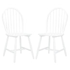 SAFAVIEH Delcie Spindle Oval Back Dining Chair (Set of 2) - 17.9 x 19.7 x 37 - 18Wx20Dx37H