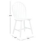 SAFAVIEH Delcie Spindle Oval Back Dining Chair (Set of 2) - 17.9 x 19.7 x 37 - 18Wx20Dx37H