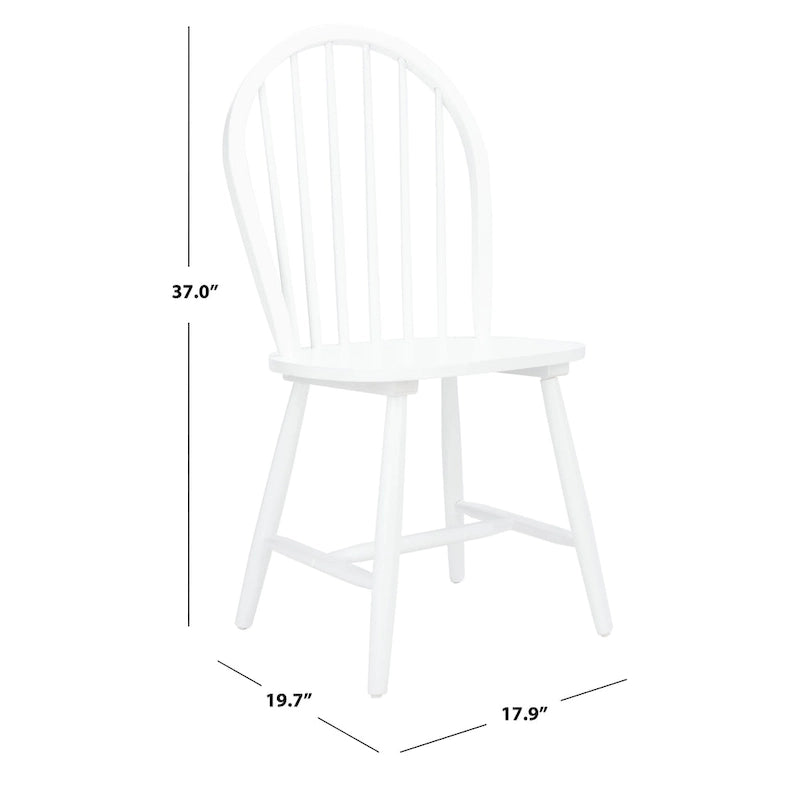 SAFAVIEH Delcie Spindle Oval Back Dining Chair (Set of 2) - 17.9 x 19.7 x 37 - 18Wx20Dx37H