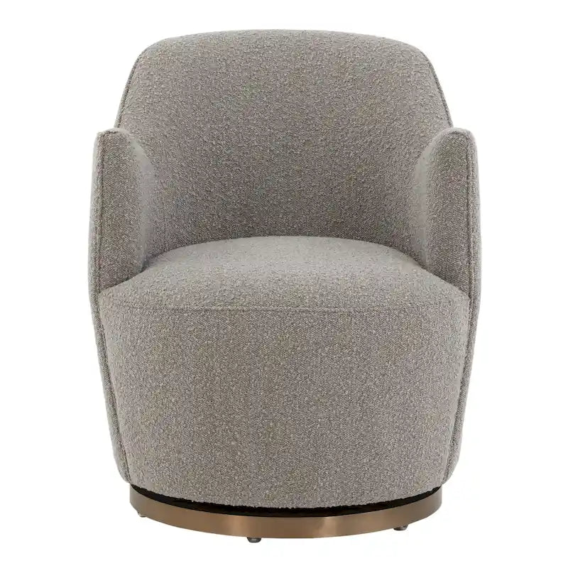 SAFAVIEH Couture Nver Swivel Accent Chair - 26 In. W x 32 In. D x 31 In. H - 26Wx32Dx31H