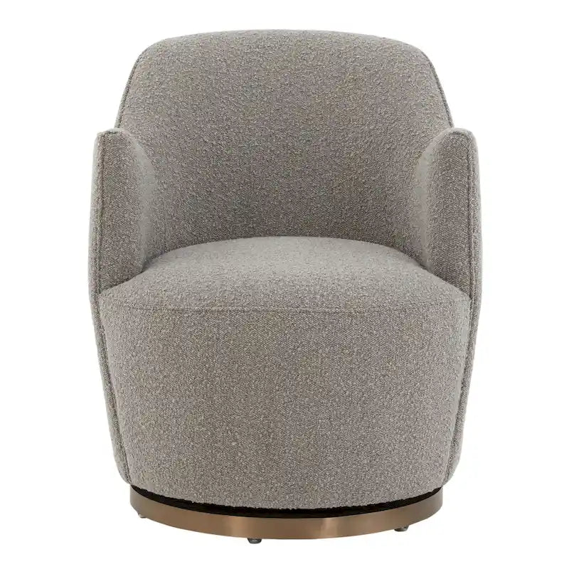 SAFAVIEH Couture Nver Swivel Accent Chair - 26 In. W x 32 In. D x 31 In. H - 26Wx32Dx31H