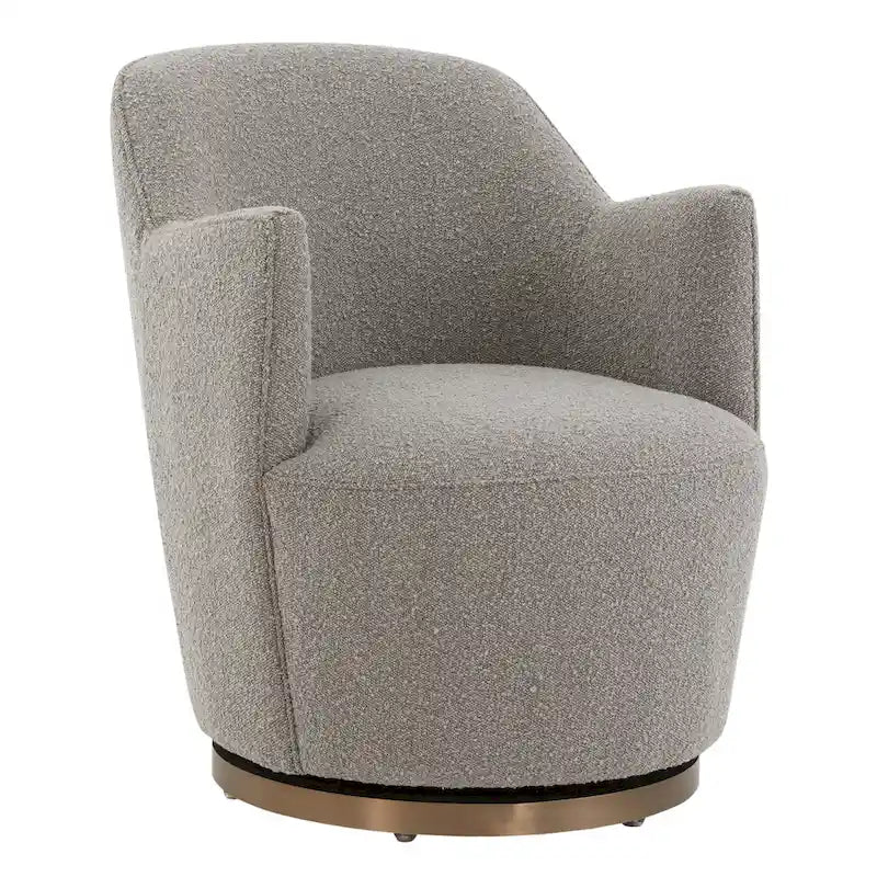 SAFAVIEH Couture Nver Swivel Accent Chair - 26 In. W x 32 In. D x 31 In. H - 26Wx32Dx31H